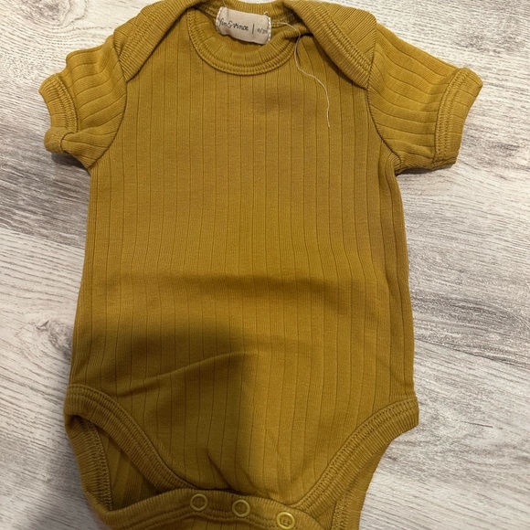 Infant Mustard Ribbed Bodysuit - Picture 1 of 2
